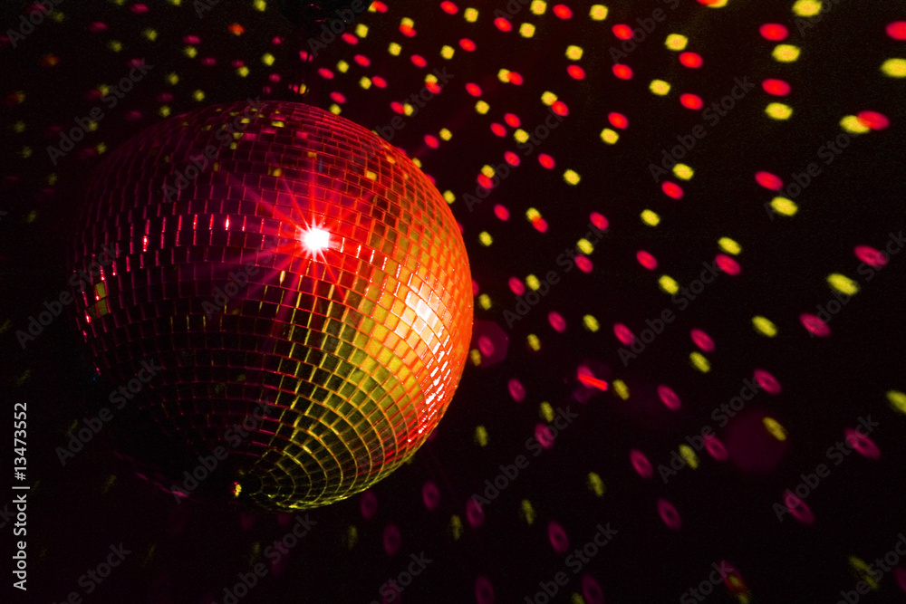 Disco ball red - yellow