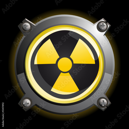 bouton danger radioactif