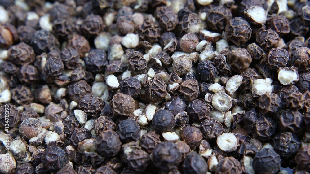 Background of peppercorns