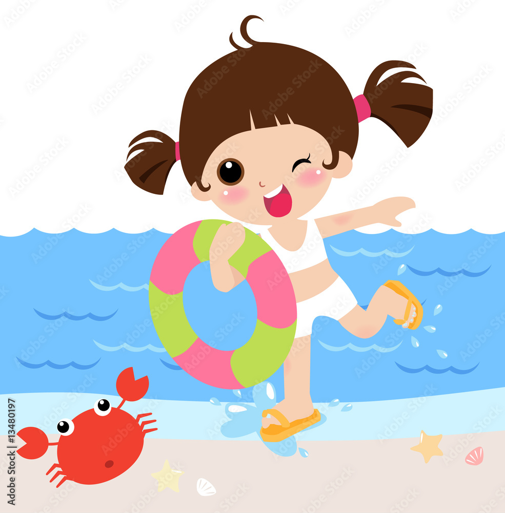 Girl in air buoy Girl in air buoy