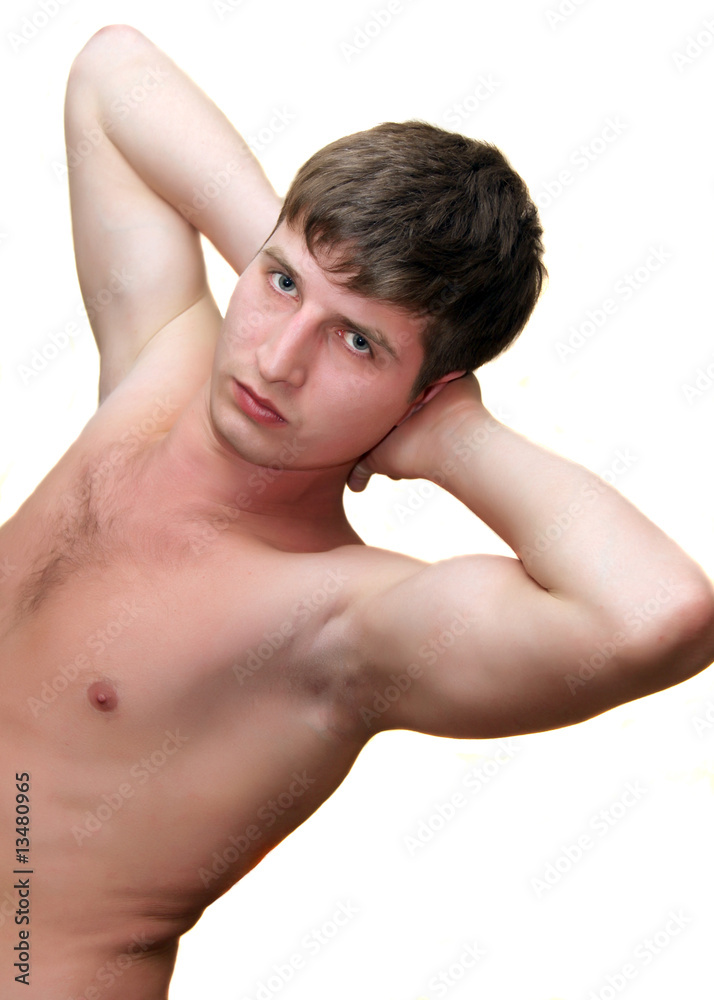 strong man with naked chest
