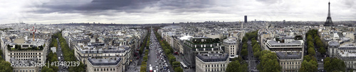 Paris panorama Arc de Triomphe #13482139