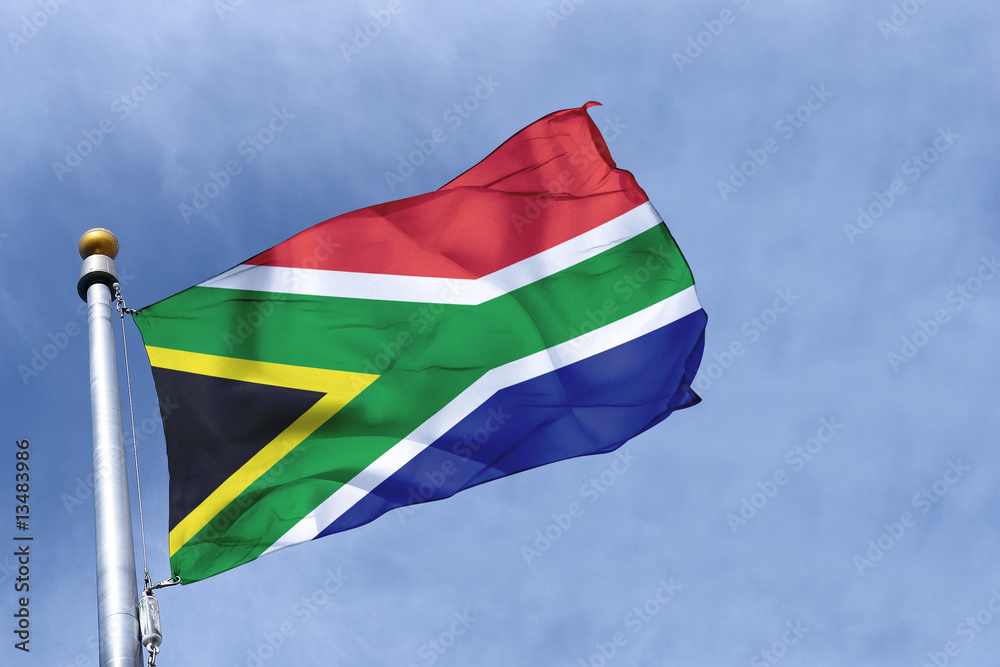Fototapeta premium drapeau afrique du sud