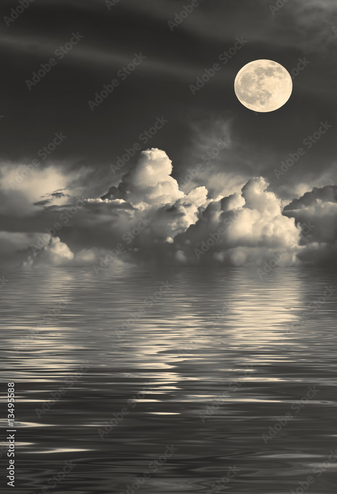Obraz premium Golden Full Moon