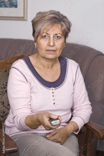 Lady with a remote control