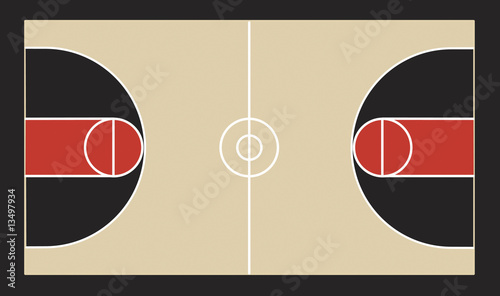 Basketball Court Vector