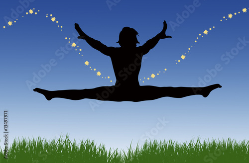 Jumping Excitement Vector