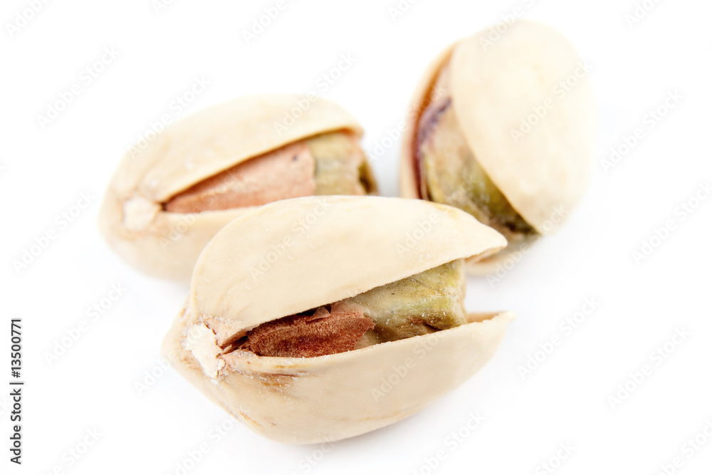 Three pistachios Three pistachios