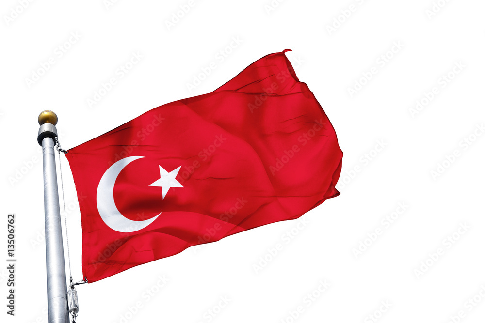 Drapeau Turquie / Turkish Flag Stock Photo