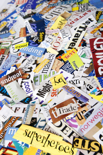 Magazine Word Clipping Background