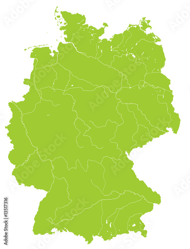 Deutschlandkarte, grün