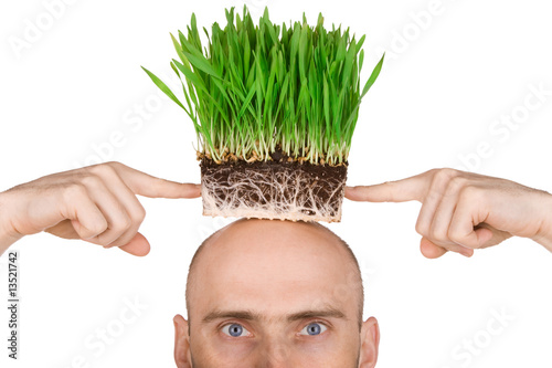 Wallpaper Mural Man with grass for hair Torontodigital.ca