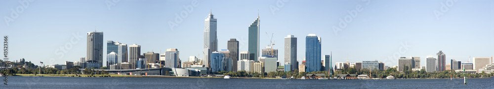 Perth Skyline from Swam River by Night