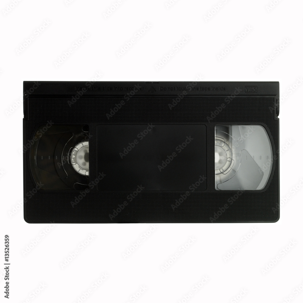 High resolution VHS Video Cassette Tape isolated on white