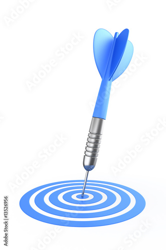 Dart arrow hitting target