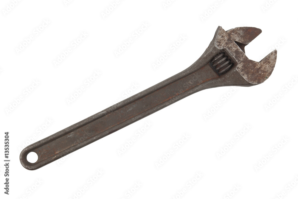 Obraz na plátně djustable spanner isolated on white