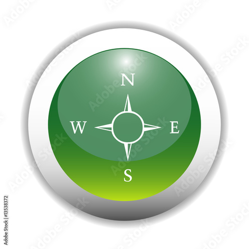 Glossy Compass - Direction Sign Button