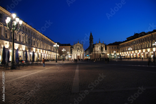 Piazza San Carlo, Torino è il cuore del capoluogo piemontese. photo