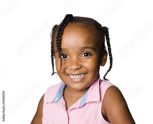 African American / Latino girl smiling