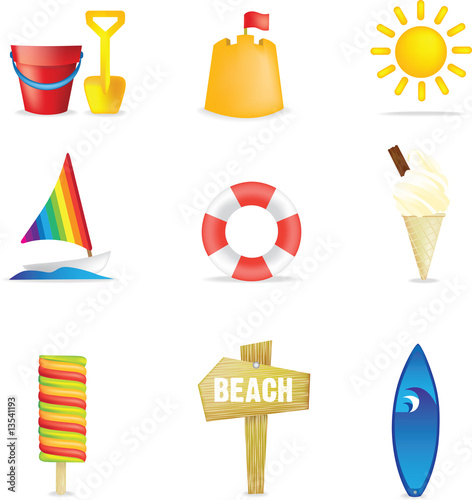 Beach icons