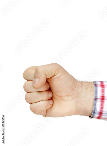 Obraz na plátně Fist isolated on white