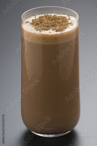 refreshing chocolate shake with chocolate Birutes photo