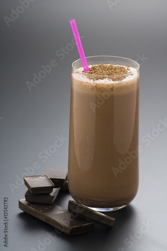 refreshing chocolate shake with chocolate Birutes
