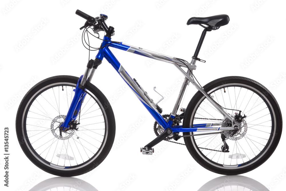 Fototapeta premium Mountain bicycle on white background