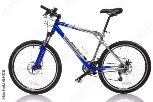 Mountain bicycle on white background