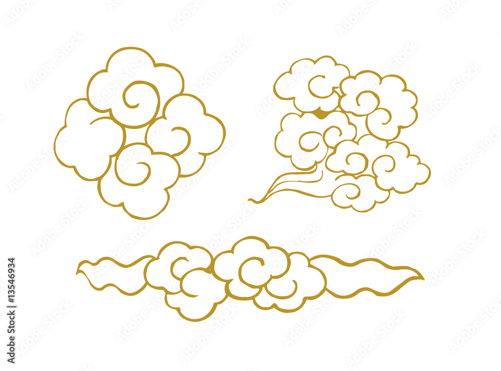 Chinese Auspicious clouds,Vector Chinese Auspicious clouds,Vector
