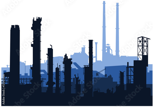 skyline industriale (blue)