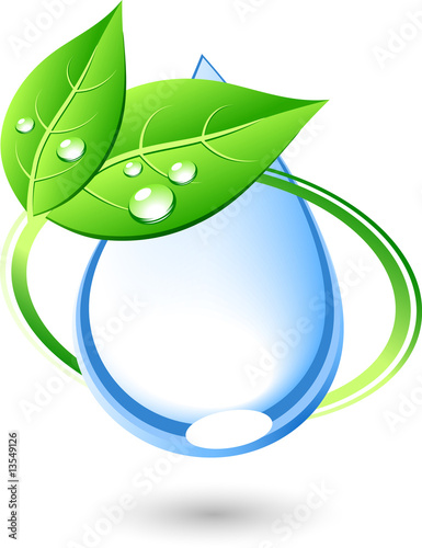 Single water icon. Vector illustration.