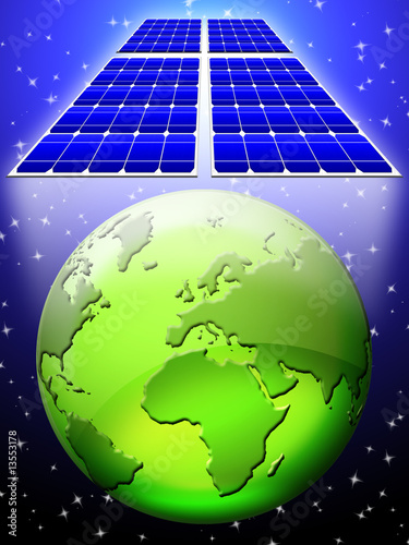 Pannello Solare-Solar Panels and Earth-Panneau Solaire photo