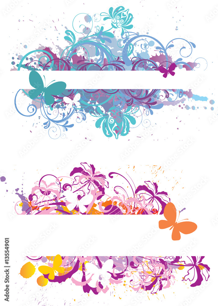 floral banners