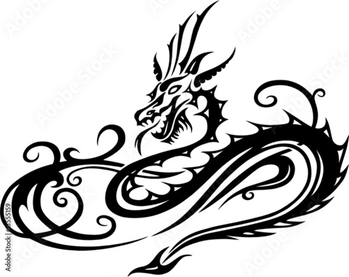 Drache, Tribal, Tattoo