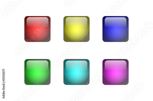 Square Glassbuttons
