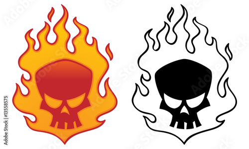 Flaming Skull