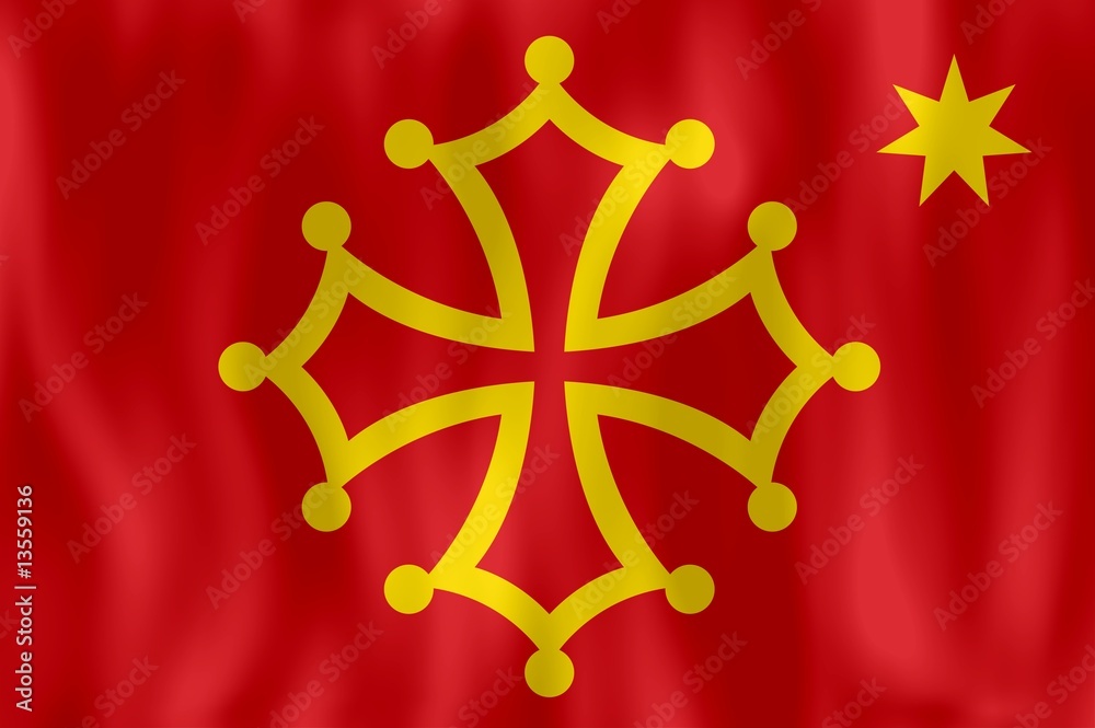 drapeau occitan occitanie flag of occitania Illustration Stock | Adobe