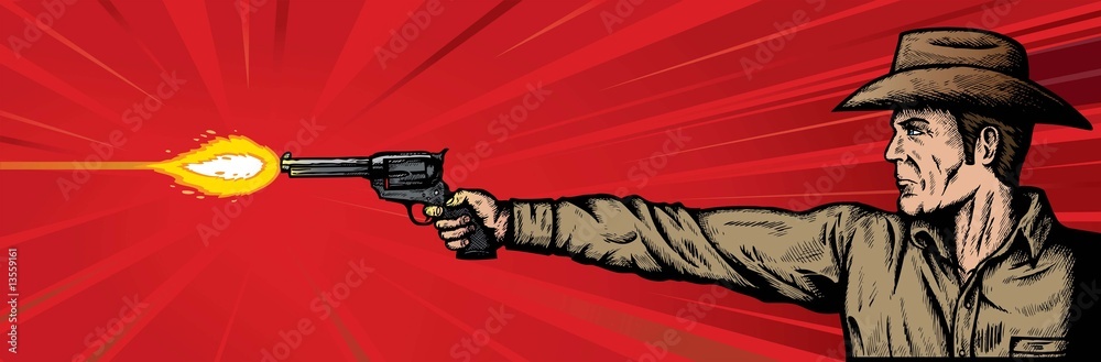 Gunslinger Stock Vector | Adobe Stock