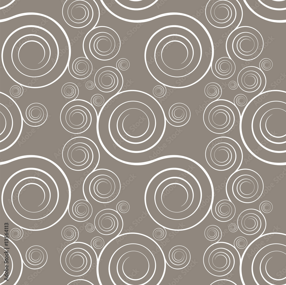 Interlocking spirals repeat tile pattern