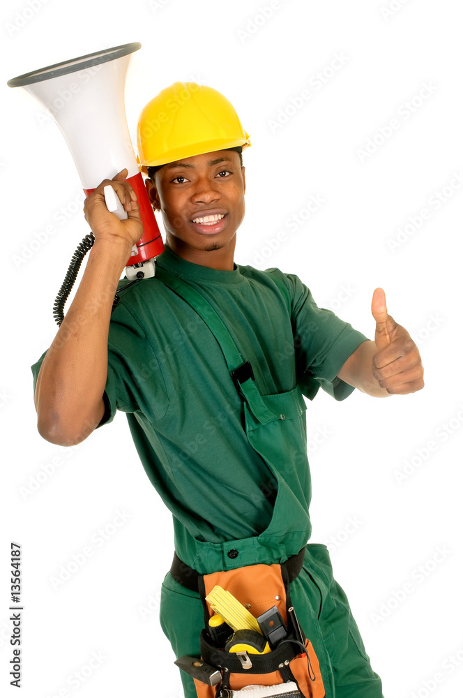 Black construction worker