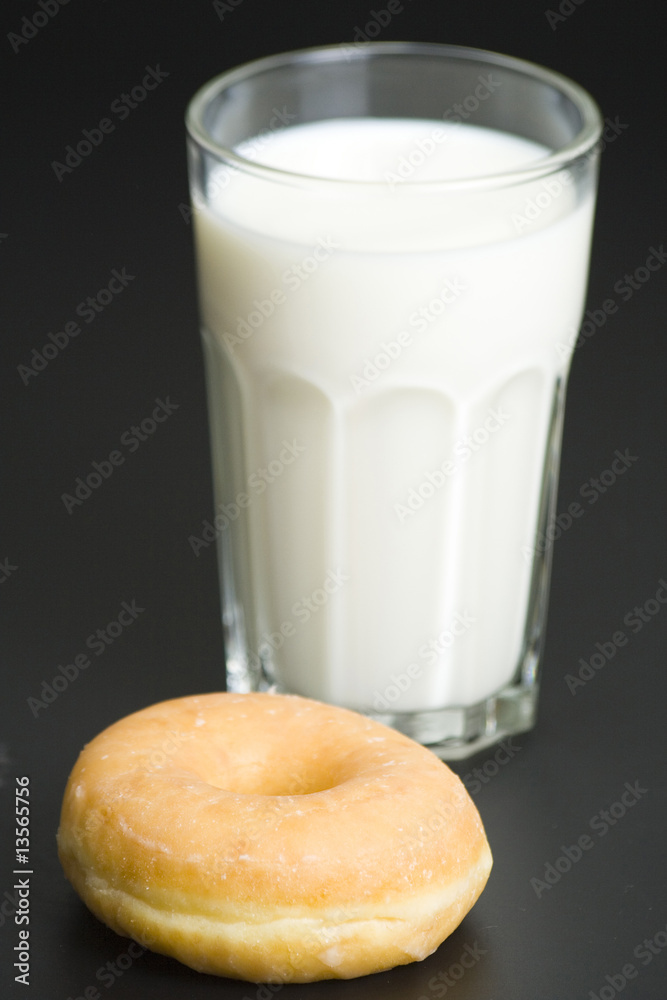 breakfast glass of chocolate milk and donut breakfast glass of chocolate milk and donut