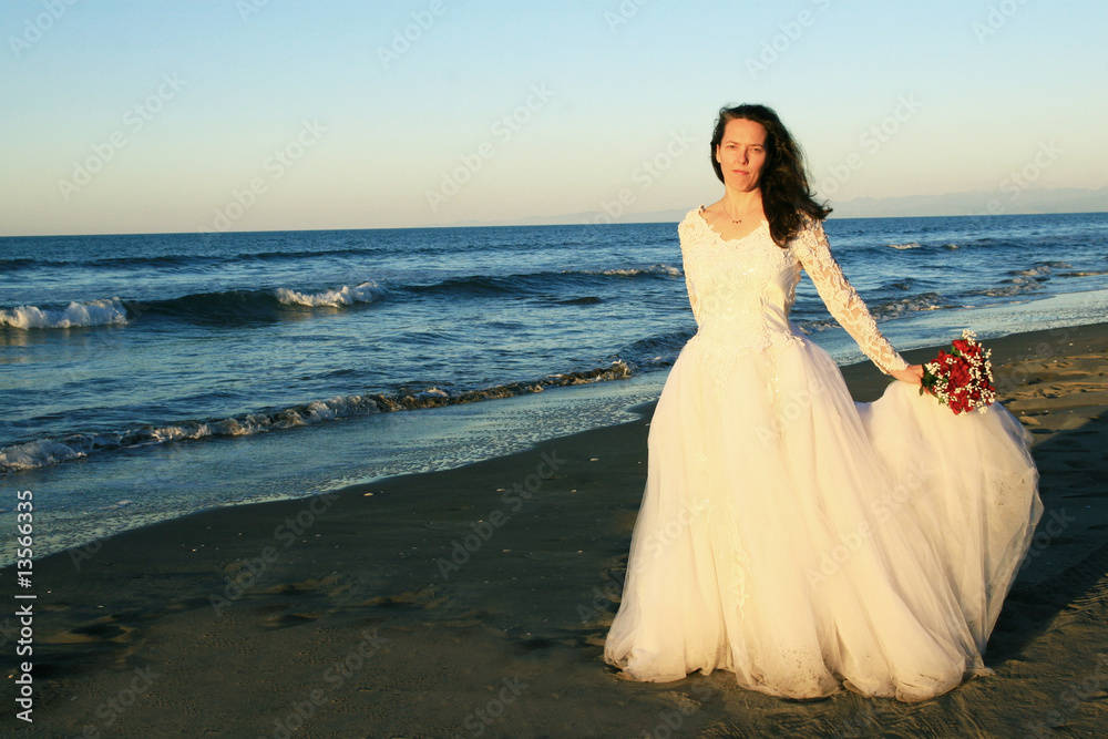 Bride on the beach Bride on the beach