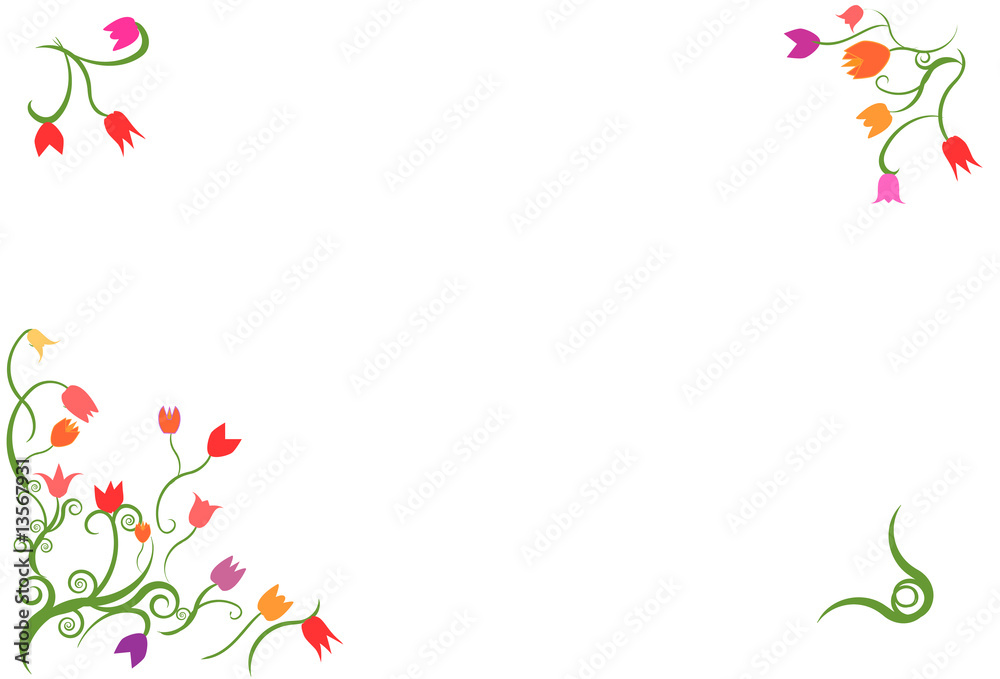 Tulip border or frame Tulip border or frame