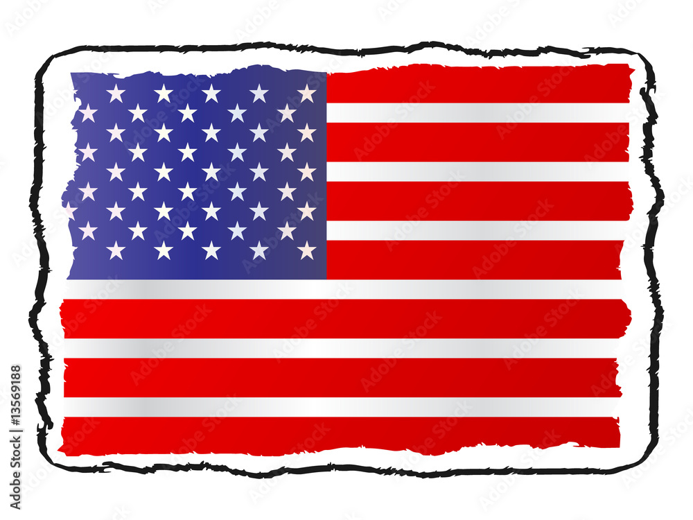 American flag vector illustration American flag vector illustration