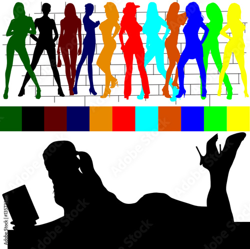 color girl illustration