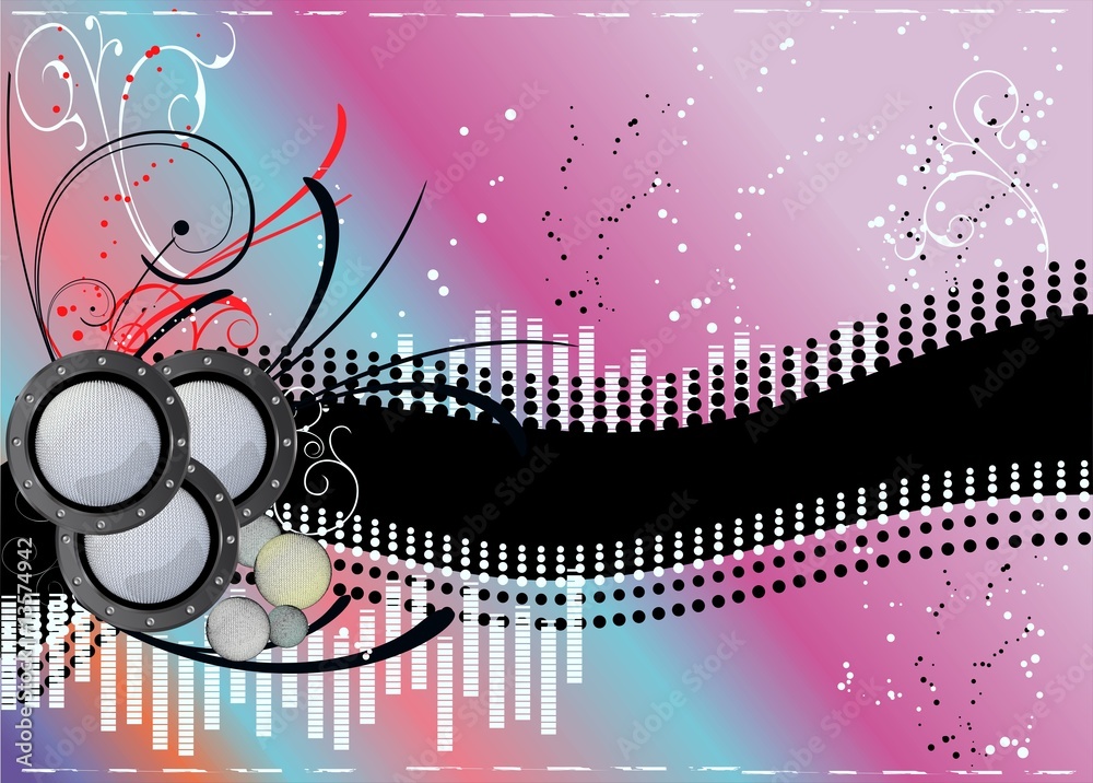 Obraz premium abstract Music disco background