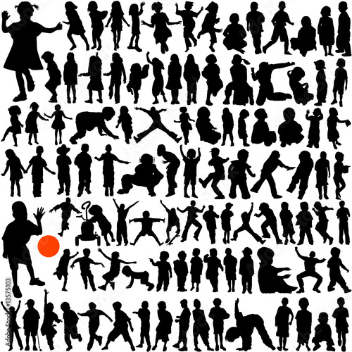 100 children vector