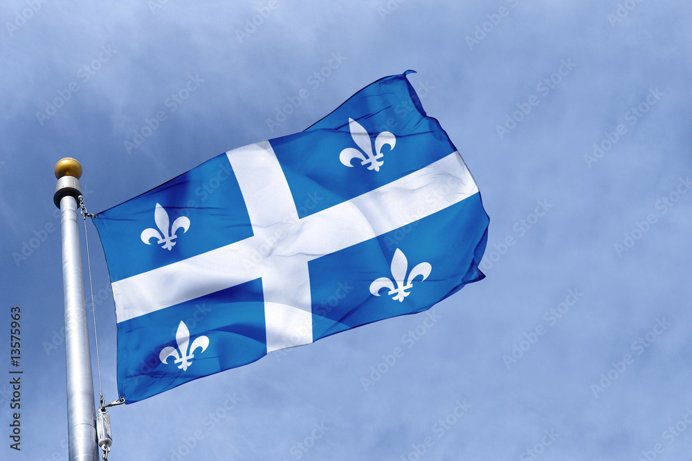 Naklejka premium Flaga Quebecu