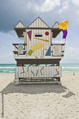 Lifeguard stand, Miami Beach Florida © FotoMak